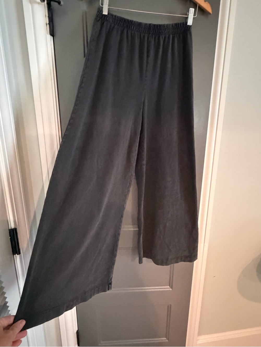 Z Supply scout 100% cotton  jersey elastic waist pull on pants charcoal S - Picture 2 of 3